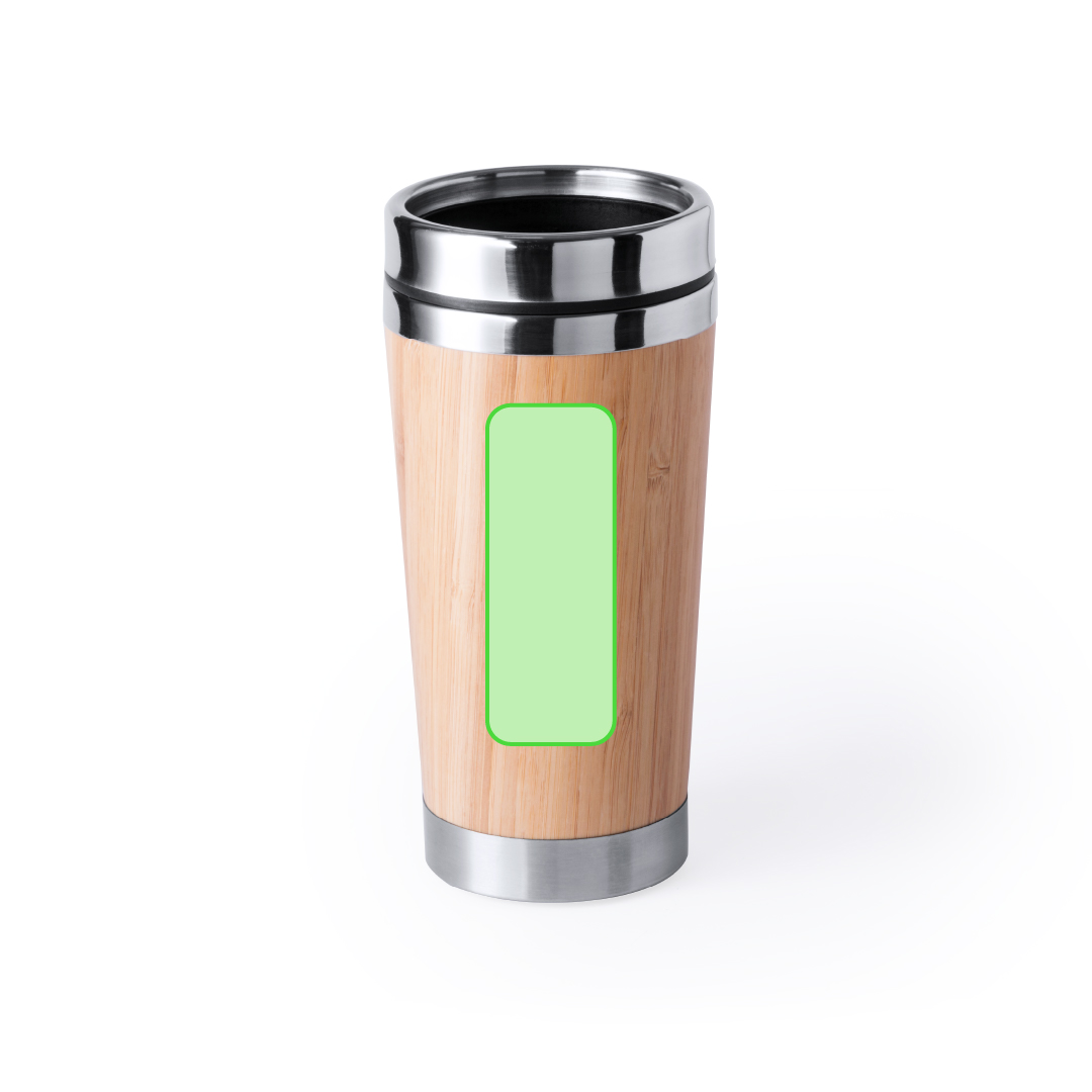 Vaso térmico de bambú y acero inoxidable 500 ml
