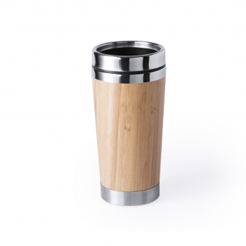 Vaso térmico de bambú y acero inoxidable 500 ml