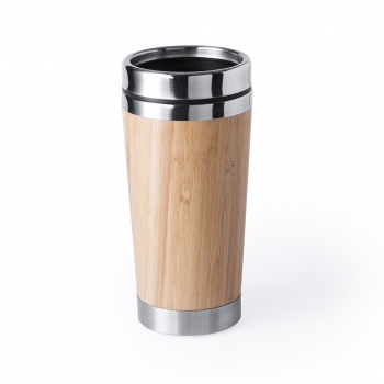 Vaso térmico de bambú y acero inoxidable 500 ml