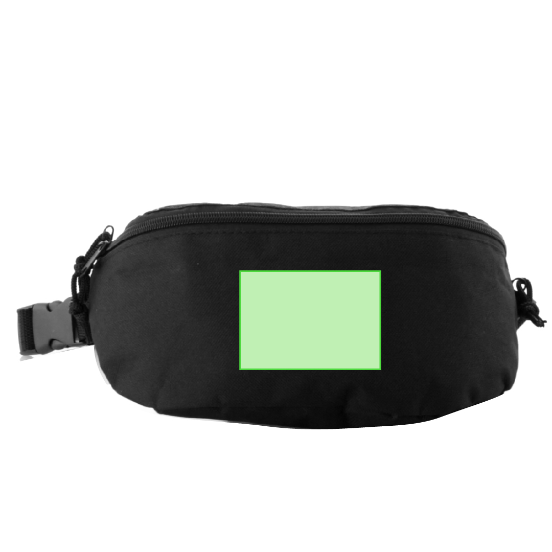 Riñonera de poliéster 600D elegante con bolsillo a juego y cierre de clic en variados colores