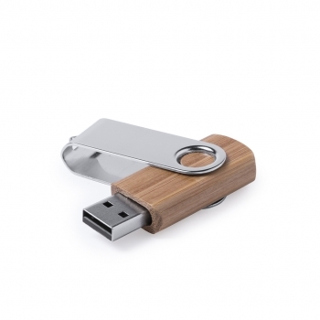 Memoria USB de 16GB en bambú con acabado natural