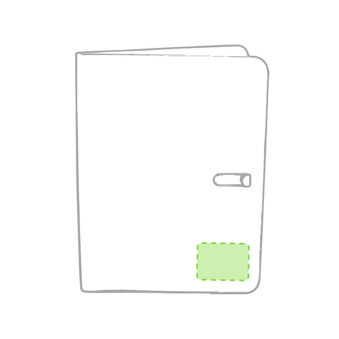 Carpeta portadocumentos combinada de poliéster y microfibra con bloc