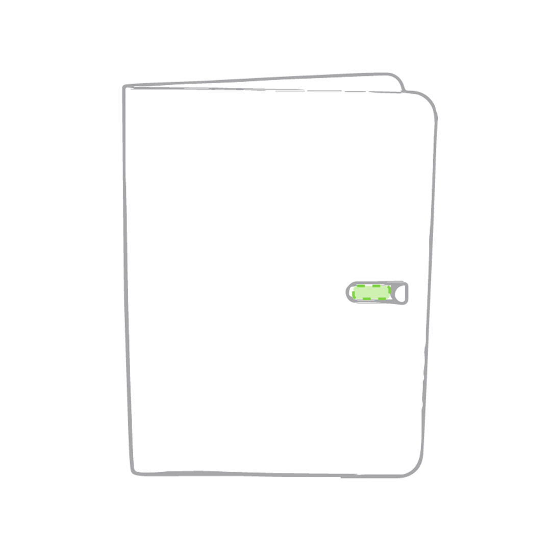 Carpeta portadocumentos combinada de poliéster y microfibra con bloc