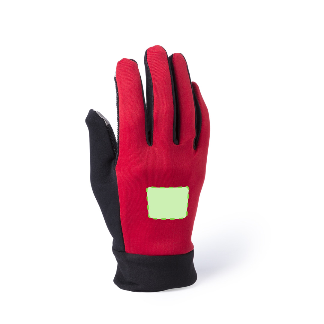 Guante deportivo táctil bicolor compatible con pantalla táctil