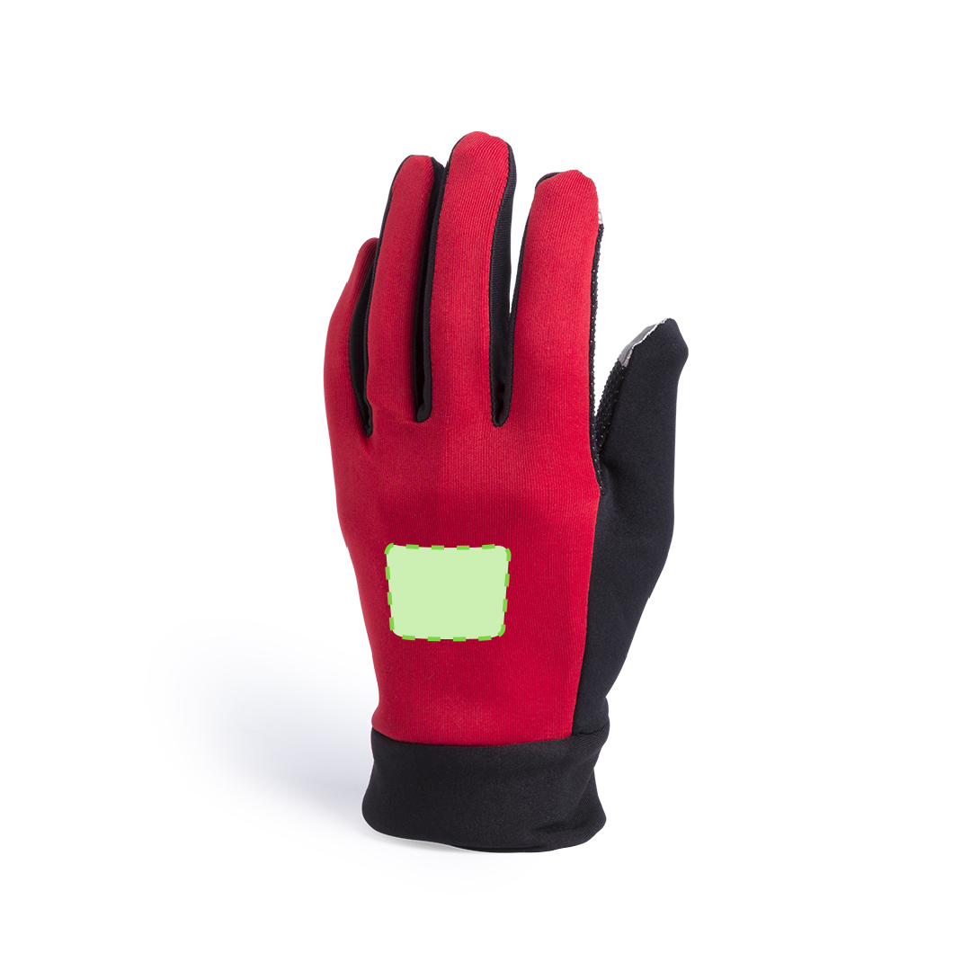 Guante deportivo táctil bicolor compatible con pantalla táctil