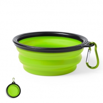 Bowl plegable mascotas TPR resistente portátil ahorro espacio viajes paseos