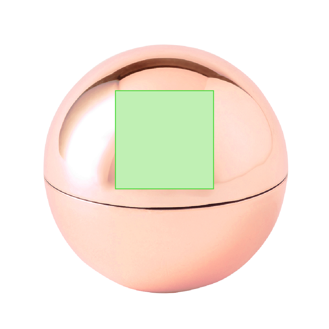 Esfera bálsamo labial SPF15 colores dorado plateado oro rosa aroma vainilla