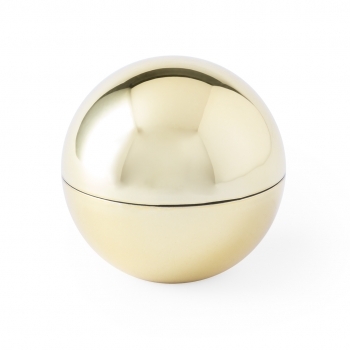 Esfera bálsamo labial SPF15 colores dorado plateado oro rosa aroma vainilla