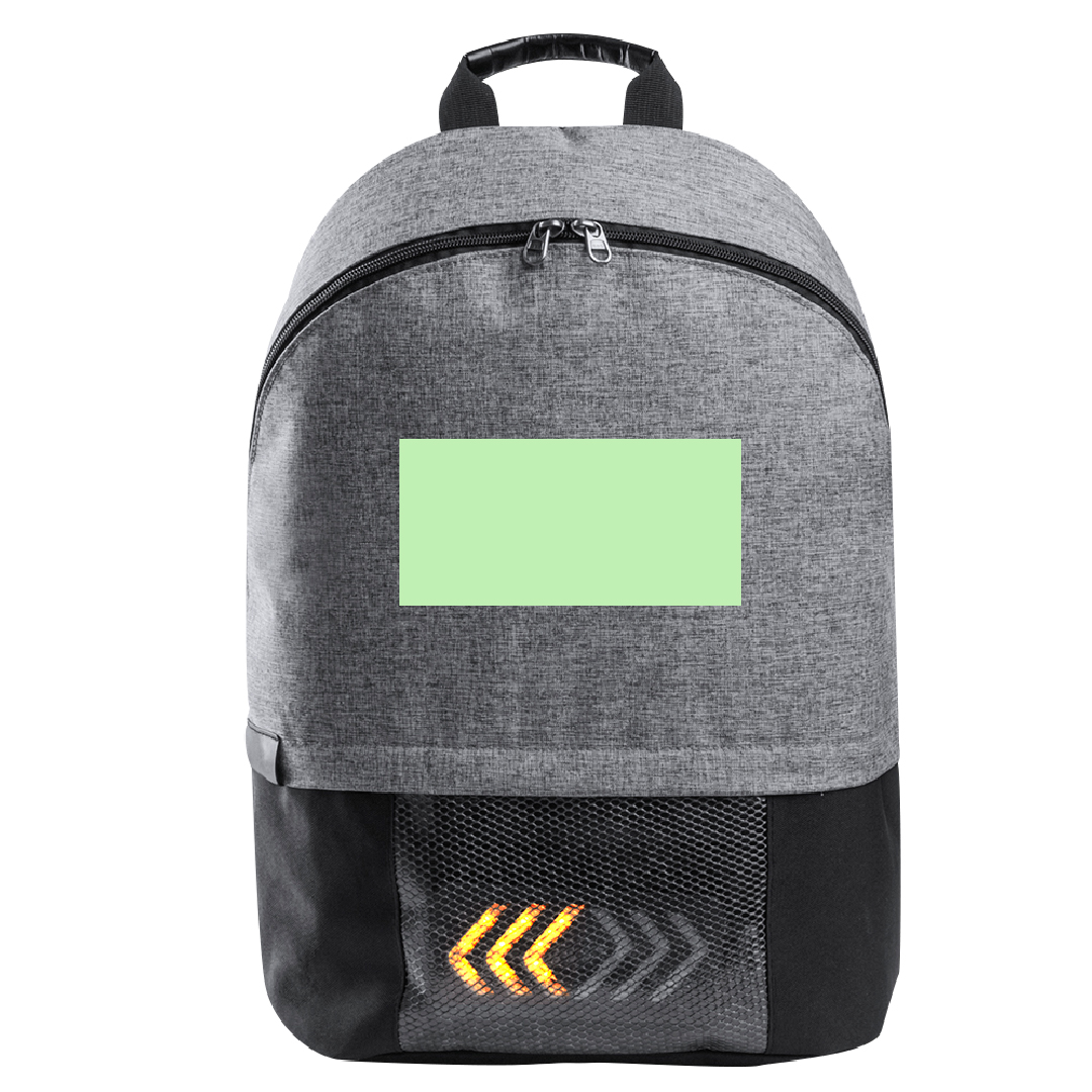 Mochila con indicadores LED intermitentes, USB micro con cable, portátil 15