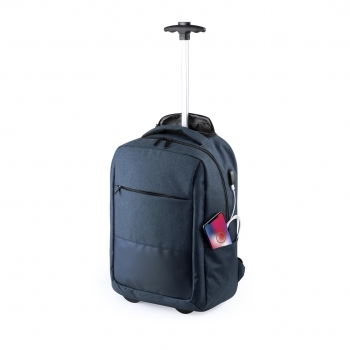 Mochila trolley de poliéster 300D con USB, portátil 15