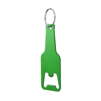 Llavero abridor de aluminio diseño botellín en colores metalizados grabado láser