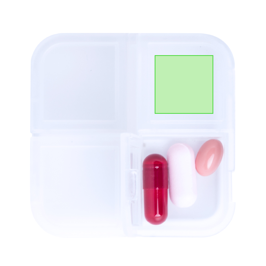 Pastillero 4 compartimentos amplio organizador semanal medicamentos