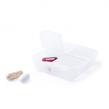 Pastillero 4 compartimentos amplio organizador semanal medicamentos