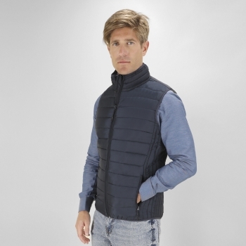 Chaleco Belsan adulto acolchado — 100% poliéster extra ligero resistente al agua y cortavientos, bolsillos cremallera y funda de transporte incluida