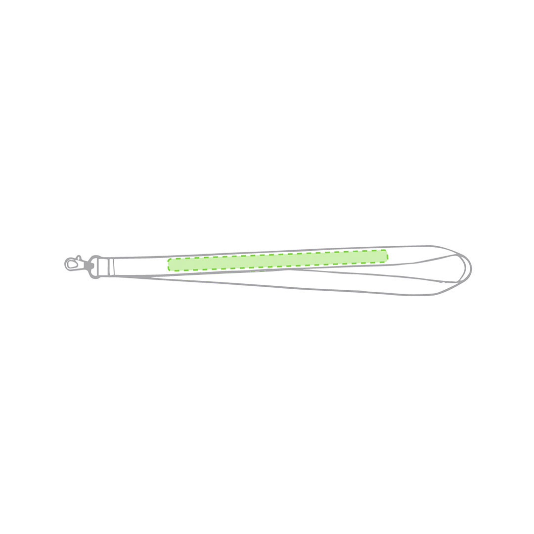 Lanyard de poliéster con cierre de seguridad en cuello y mosquetón metálico en gama de colores vivos