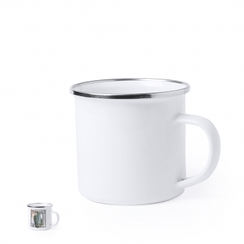 Taza sublimación cerámica grande formato café largo 380 ml
