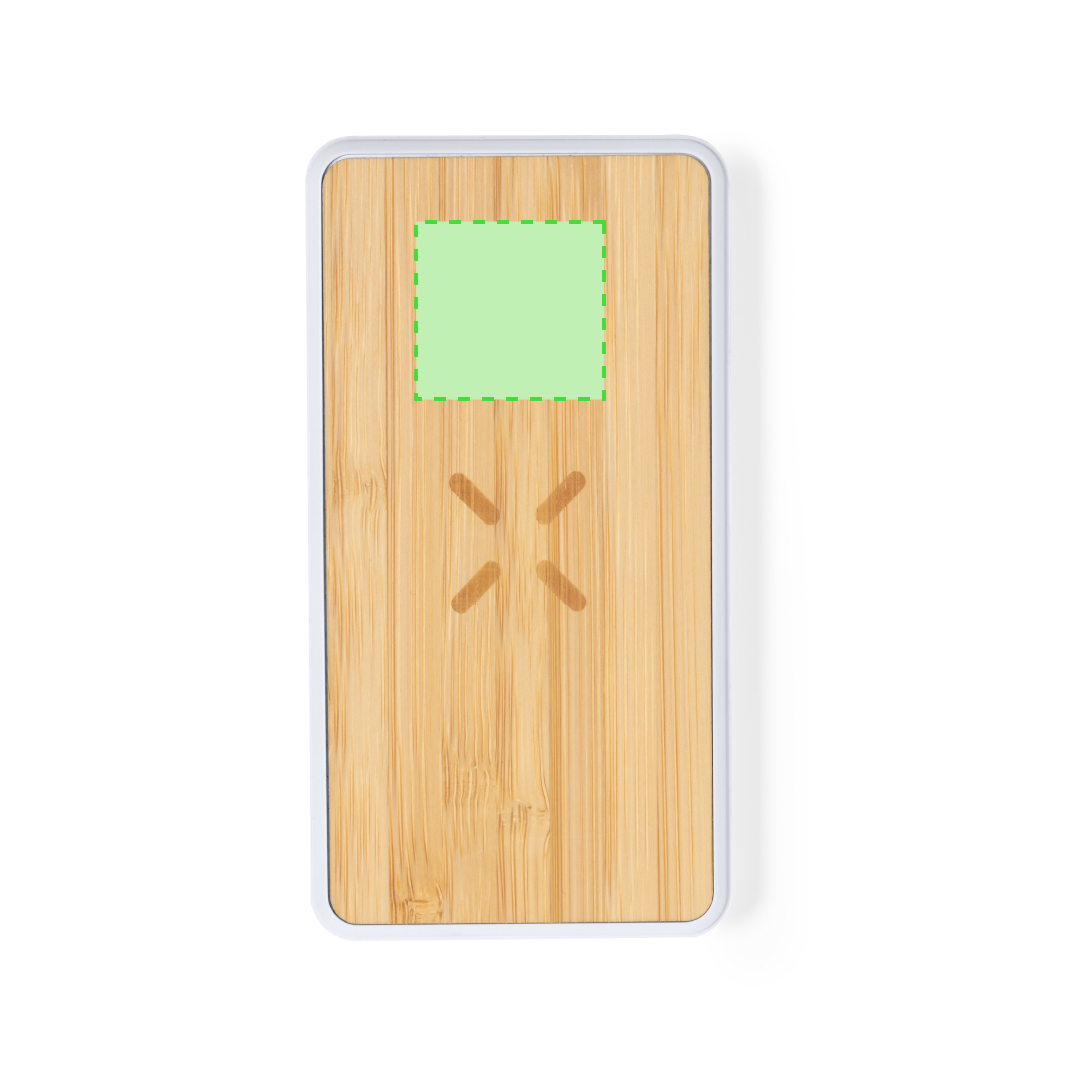 Powerbank inalámbrico de bambú natural con carga 5W de 8000 mAh