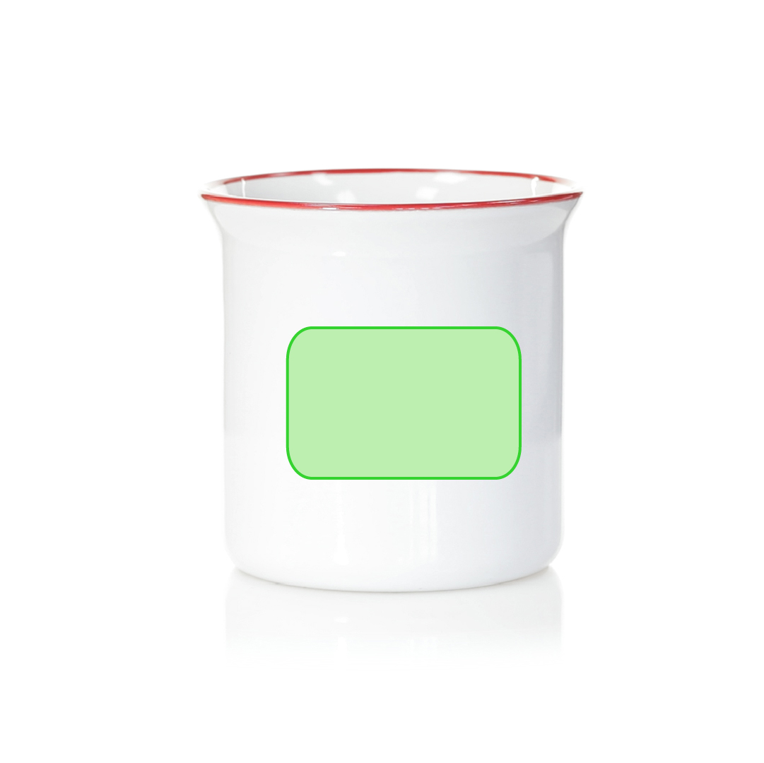 Taza sublimación cerámica diseño vintage bicolor 300 ml
