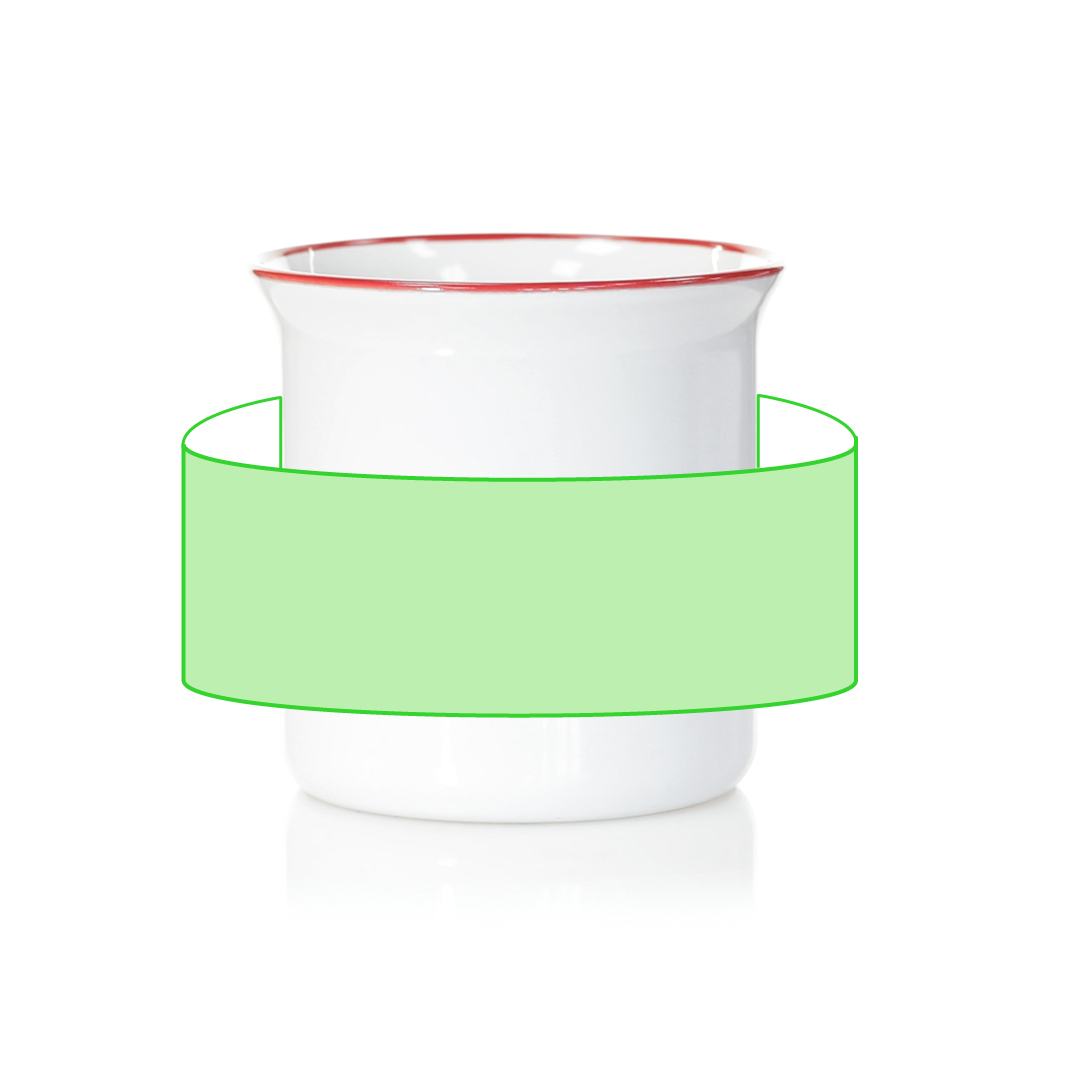 Taza sublimación cerámica diseño vintage bicolor 300 ml