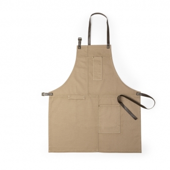Delantal de cocina de algodón canvas y PU 340 g/m²