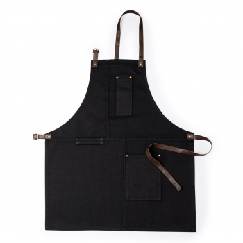Delantal de cocina de algodón canvas y PU 340 g/m²