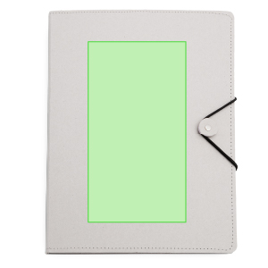 Carpeta de cartón reciclado con bloc de 20 hojas integrado