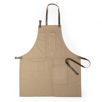 Delantal de cocina de algodón canvas y PU 340 g/m²