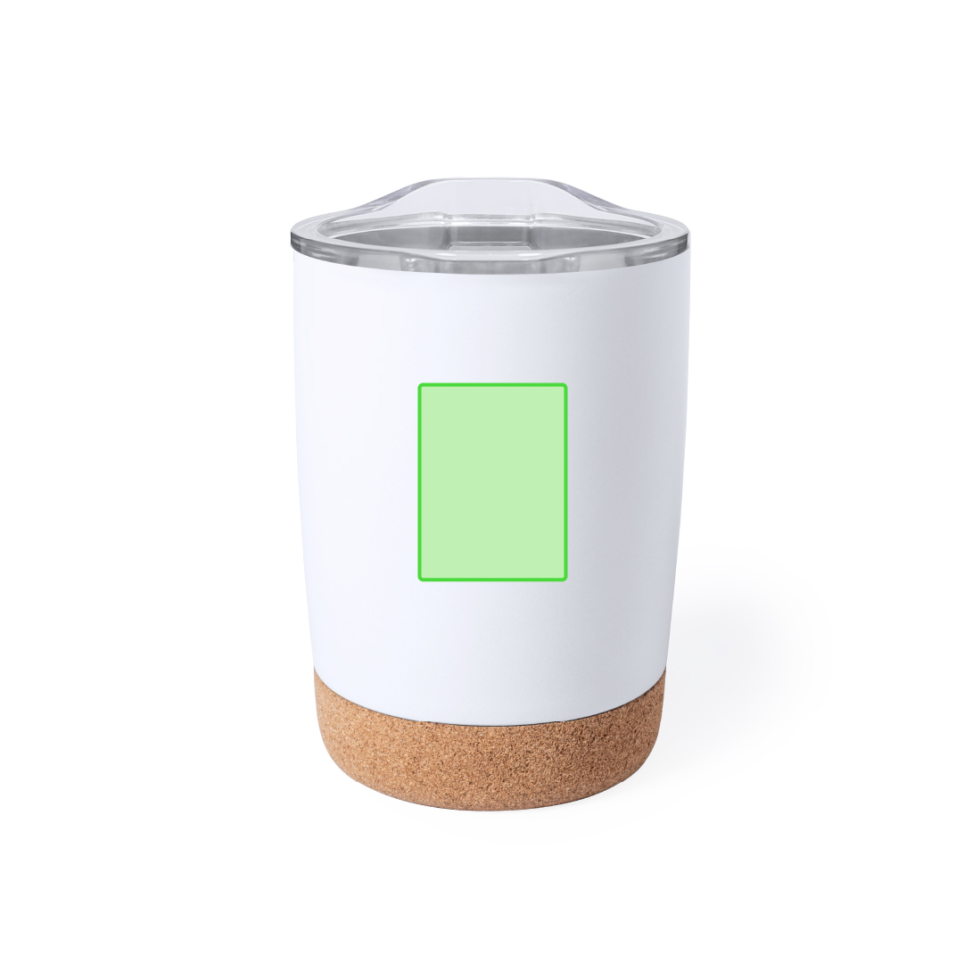 Vaso térmico de acero inoxidable con base de corcho 380 ml