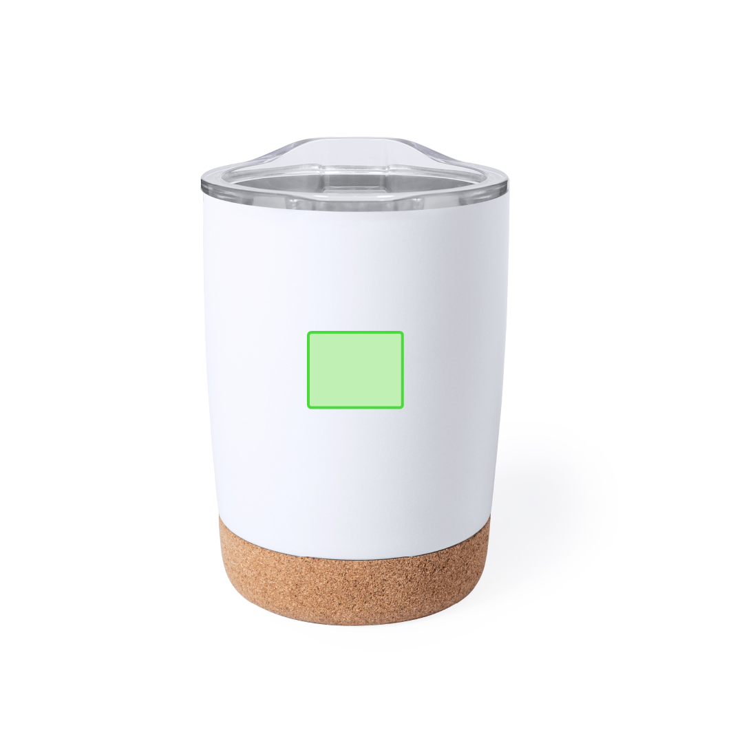 Vaso térmico de acero inoxidable con base de corcho 380 ml