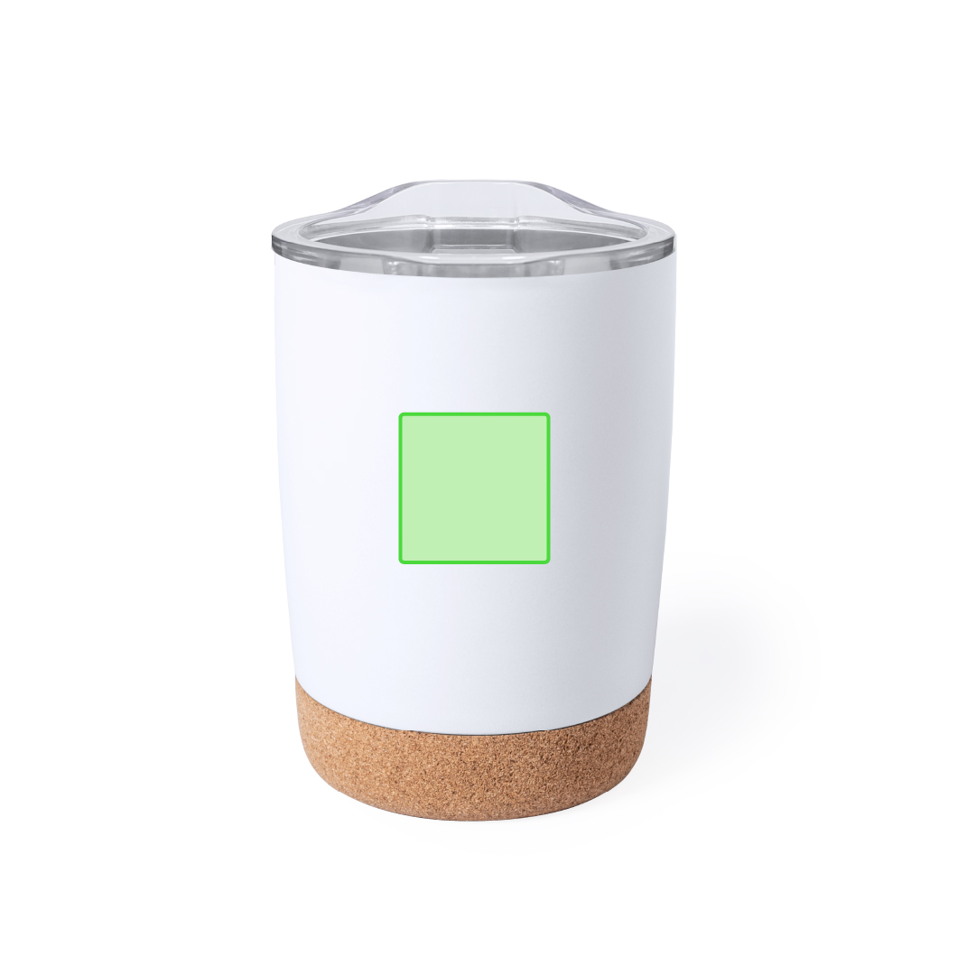 Vaso térmico de acero inoxidable con base de corcho 380 ml