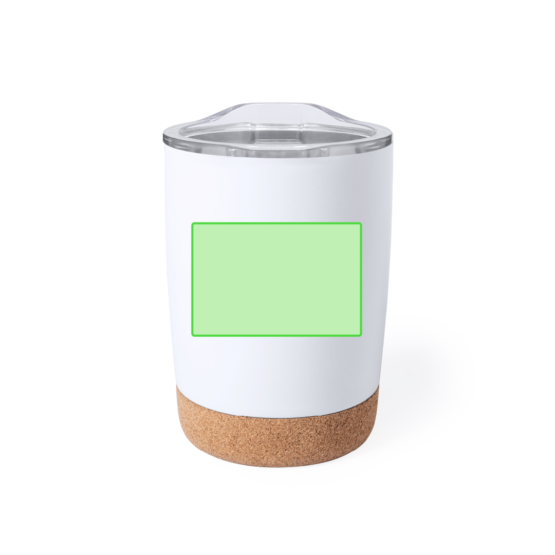 Vaso térmico de acero inoxidable con base de corcho 380 ml