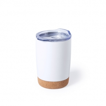 Vaso térmico de acero inoxidable con base de corcho 380 ml