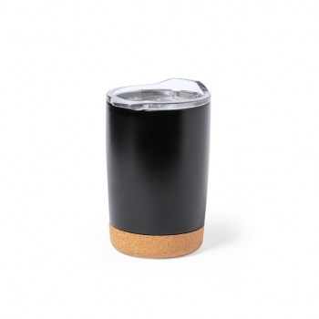 Vaso térmico de acero inoxidable con base de corcho 380 ml