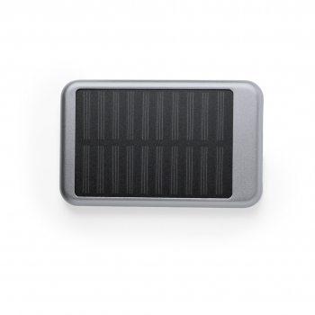 Powerbank solar de aluminio de 4000 mAh con panel fotovoltaico integrado