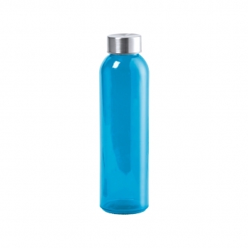 Botella de cristal clásica con tapa de acero inoxidable 500 ml