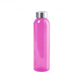 Botella de cristal clásica con tapa de acero inoxidable 500 ml