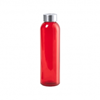 Botella de cristal clásica con tapa de acero inoxidable 500 ml
