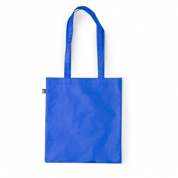 Bolsa de RPET asas largas 37×41 cm con etiqueta sostenible