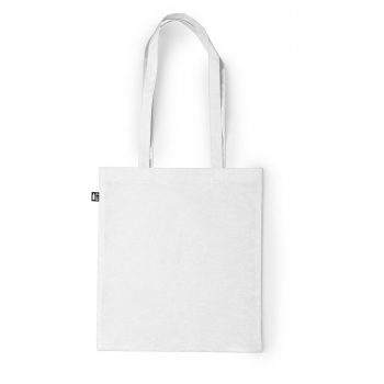 Bolsa de RPET asas largas 37×41 cm con etiqueta sostenible