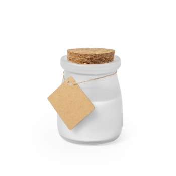 Vela aromática de cristal con tapa de corcho