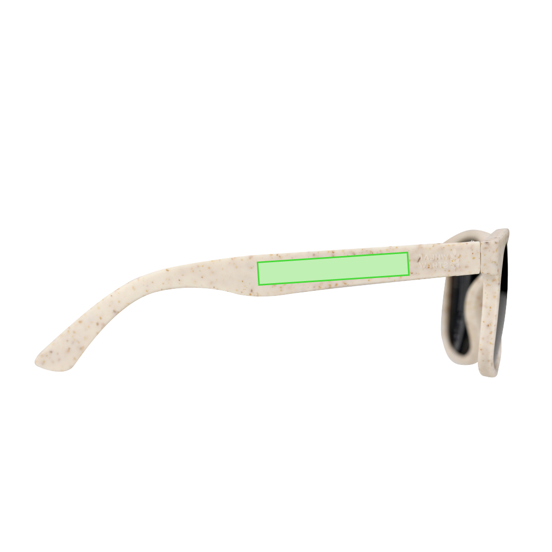 Gafas de sol de línea nature UV400 con montura en fibra de bambú y lentes tintadas a juego — artículo sostenible