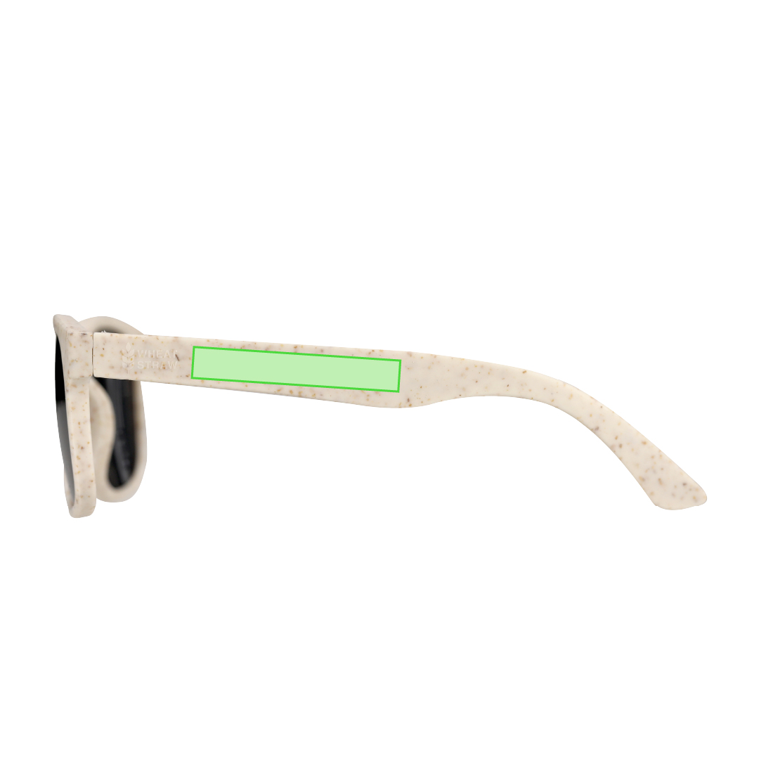 Gafas de sol de línea nature UV400 con montura en fibra de bambú y lentes tintadas a juego — artículo sostenible