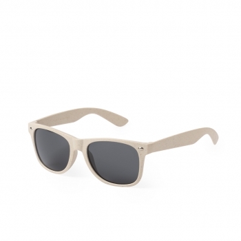 Gafas de sol de línea nature UV400 con montura en fibra de bambú y lentes tintadas a juego — artículo sostenible