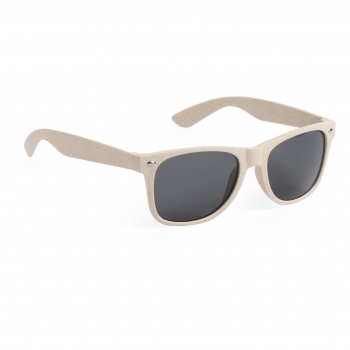 Gafas de sol de línea nature UV400 con montura en fibra de bambú y lentes tintadas a juego — artículo sostenible