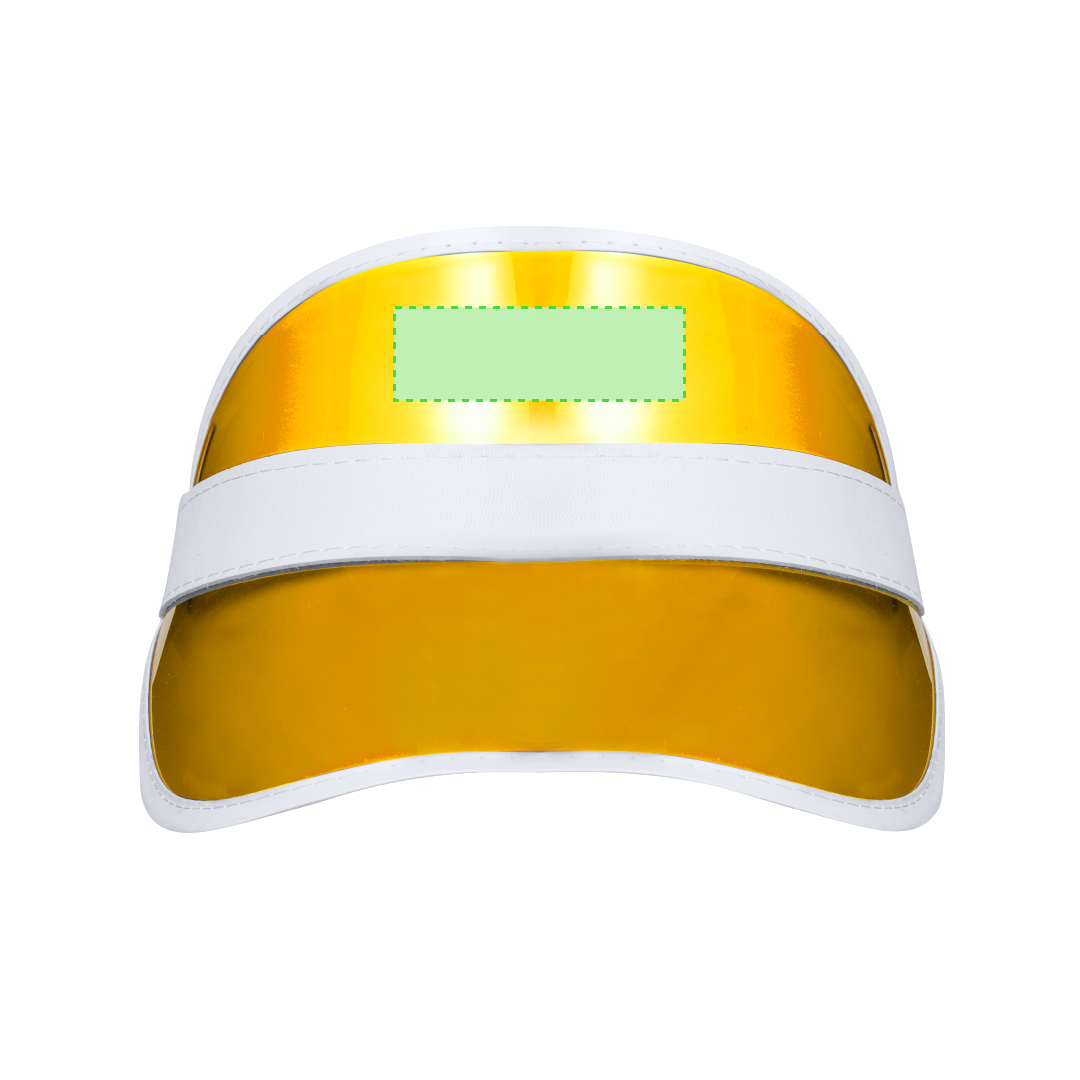 Visera de PVC transparente con protección UV y cinta elástica ajustable en combinación de colores