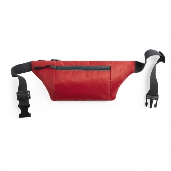 Riñonera de ripstop en diseño de panal con 2 bolsillos, tiradores en cintas y cinta nylon ajustable