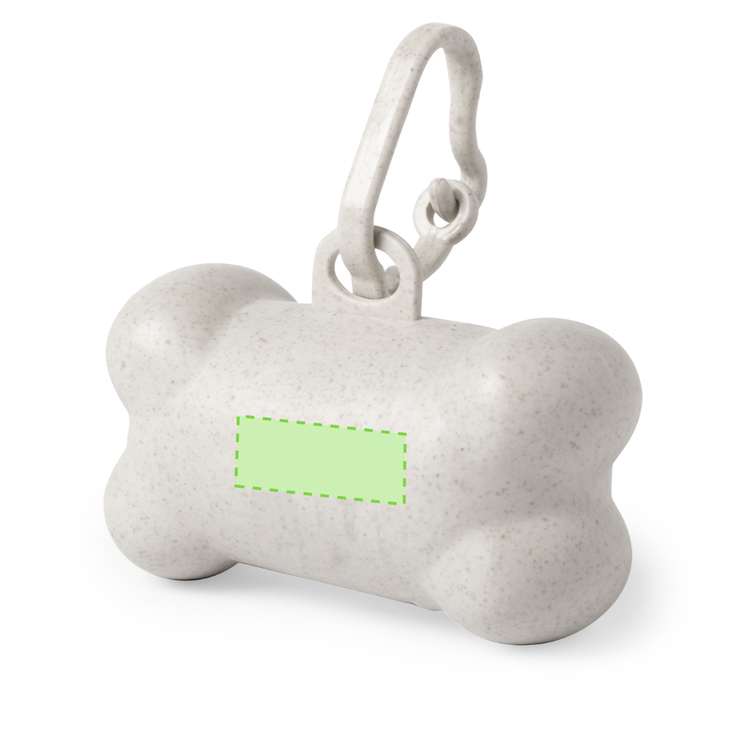 Dispensador fibra bambú bolsas biodegradables 15 unidades sostenible mascotas