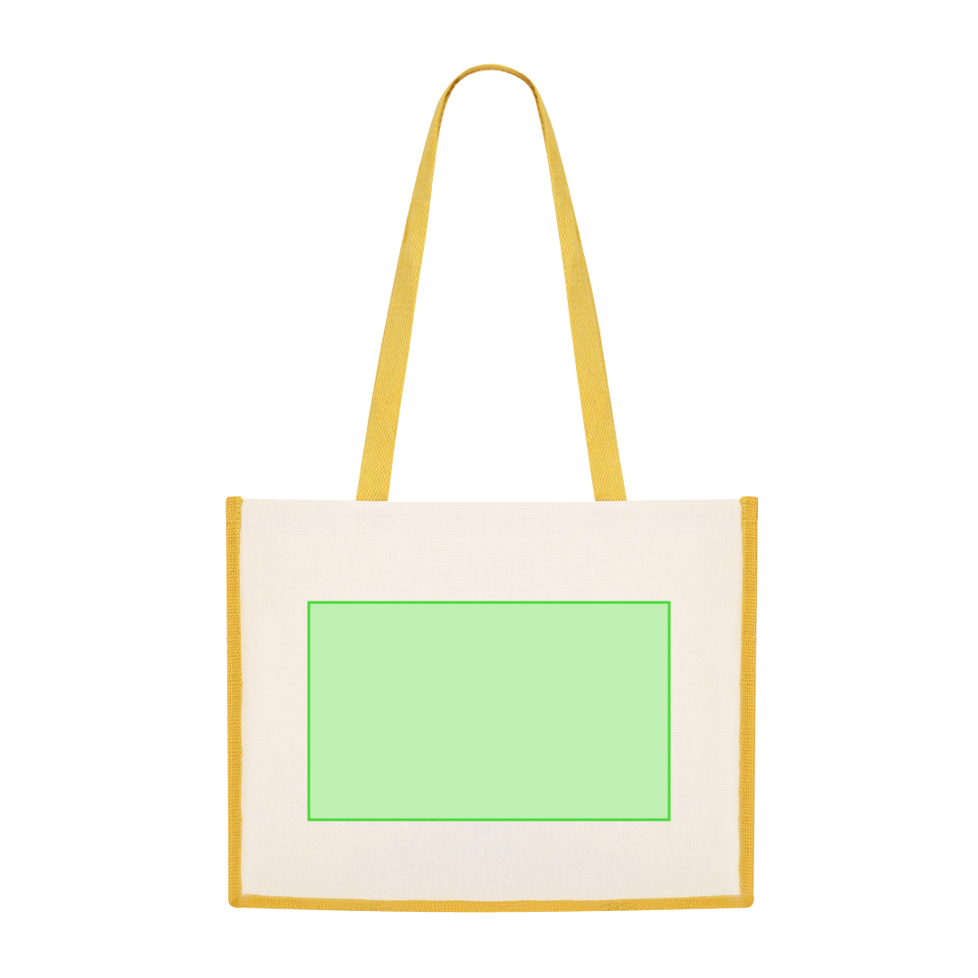 Bolsa de algodón compacta asas largas 39×31 cm pequeño formato