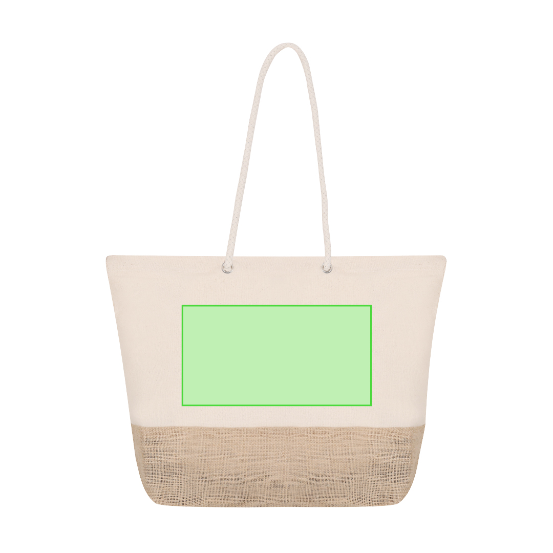 Bolsa de algodón 230 g/m² asas largas tote estructurada