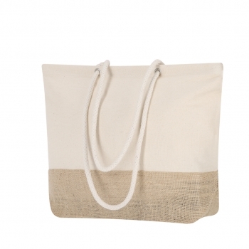 Bolsa de algodón 230 g/m² asas largas tote estructurada